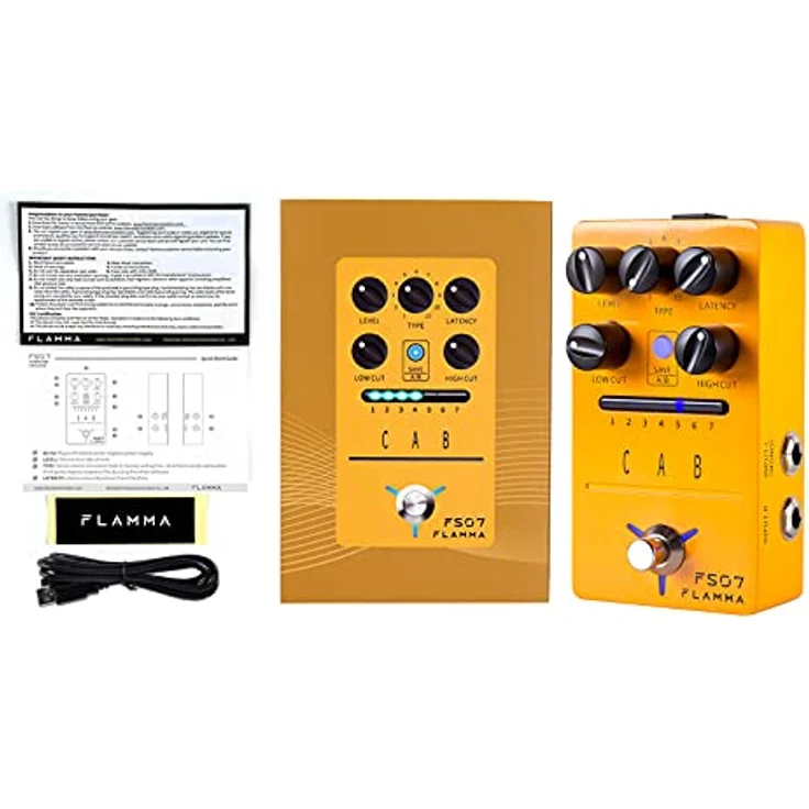 Flamma FS07 Cab IR Loader, Gitarren-Effektgerät mit Stereoausgängen und Latenzregler für zwei individuelle IRs – Bild 7