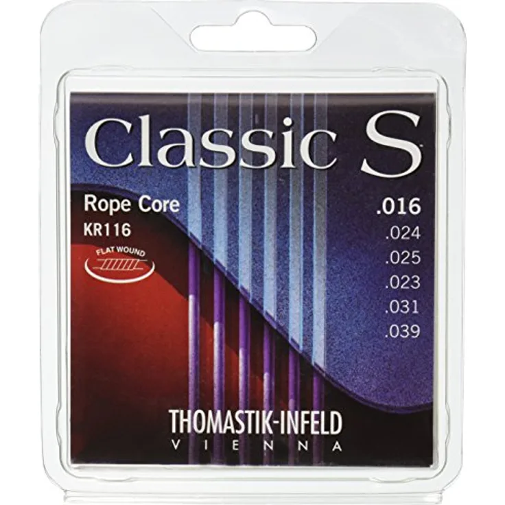 Thomastik-Infeld Classic S KR116, 6-Saiten Satz für Klassikgitarre, Flat Wound, Stärken .016 .023 .024 .025 .031 .039, Nylon & vernickelter Chromstahl, Made in Europe