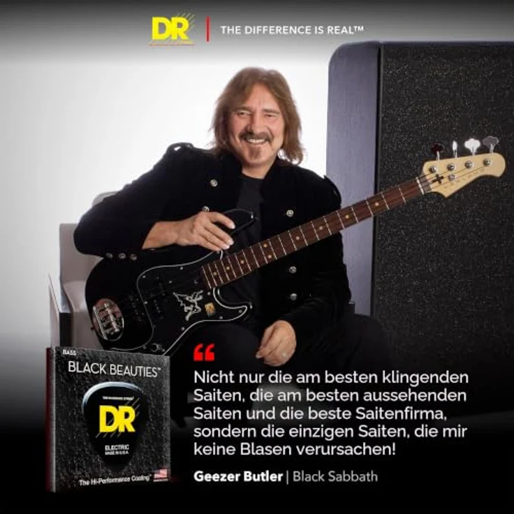 DR Black Beauties Bass 5 Saiten 45-130, beschichtete Gitarrensaiten mit K3-Technologie für klaren Klang und erhöhte Klanglebensdauer – Bild 3