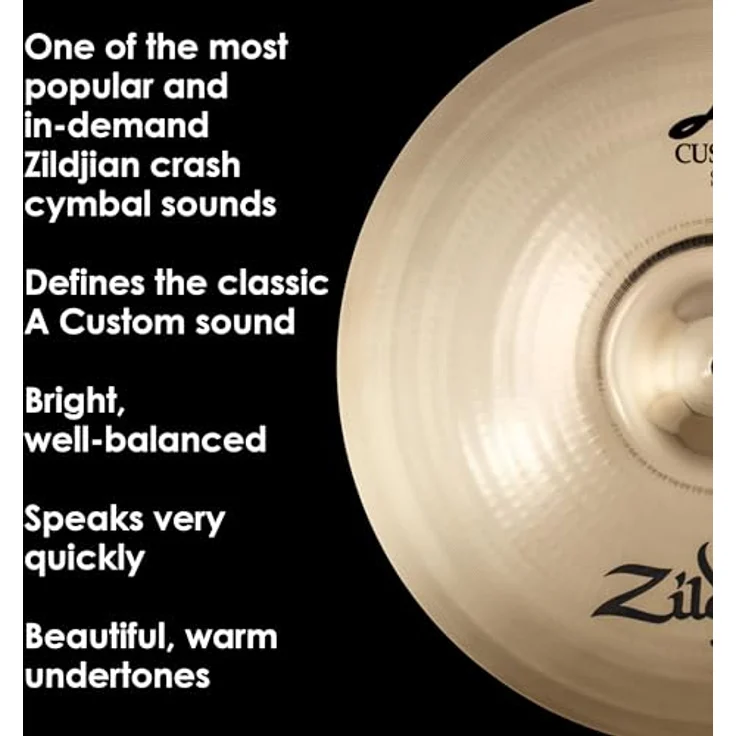 Zildjian A-Custom Crash 17", Schlagzeugbecken mit Brilliant Finish – Bild 4