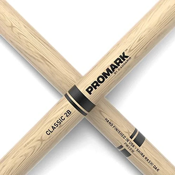 Pro Mark 2B Classic Attack Oak Drumsticks, 4er Set mit Oval Tip, Länge 40,64 cm, Durchmesser 1,61 cm – Bild 5