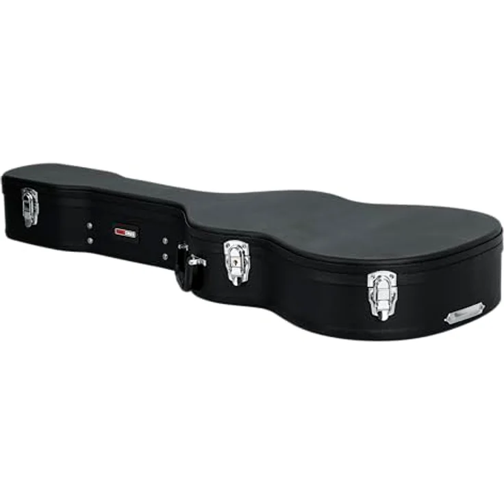 Gator GWE-Classic, Gitarrenkoffer für 4/4 Konzertgitarre, abschließbar, aus Sperrholz, schwarzer Tolex, mit schwarzem Plüschfutter, ergonomischem Tragegriff, Innenfach, Farbe: Schwarz – Bild 11