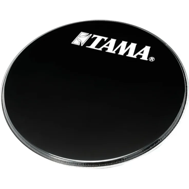Tama 24" Resonant Bass Drum Fell, Black, einschichtig mit Tama Logo in weiß