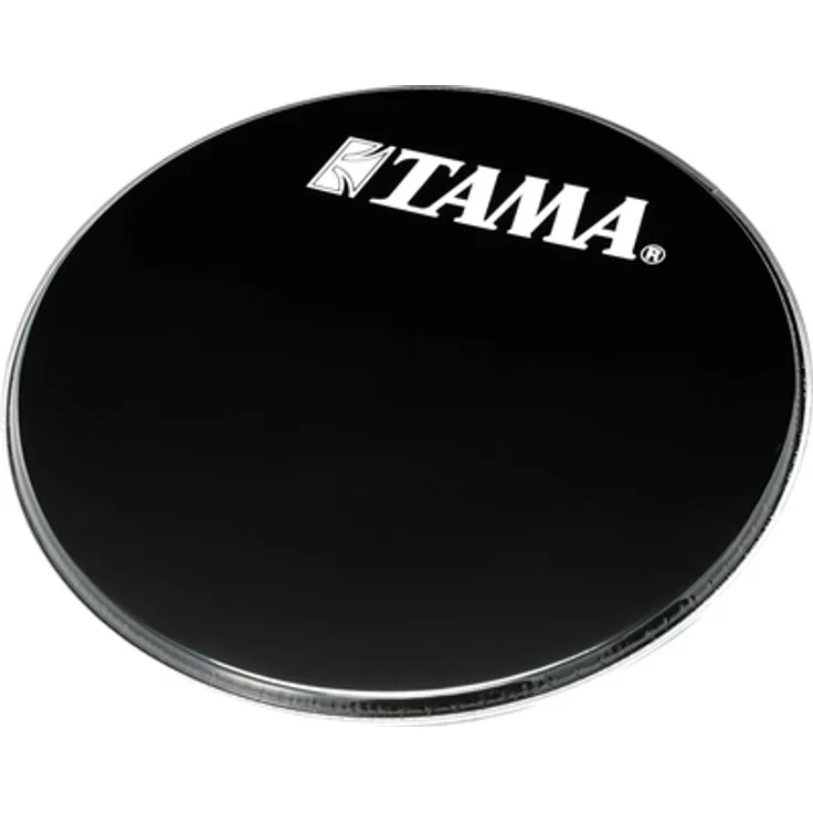 Tama 24" Resonant Bass Drum Fell, Black, einschichtig mit Tama Logo in weiß