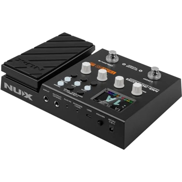 NUX MG-300 mkII Gitarren-Multieffektpedal mit Amp-Modellierung, USB-Audio-Interface, Expression-Pedal, IR-Schranksimulation, integrierter Drummachine und 60s Looper – Bild 3
