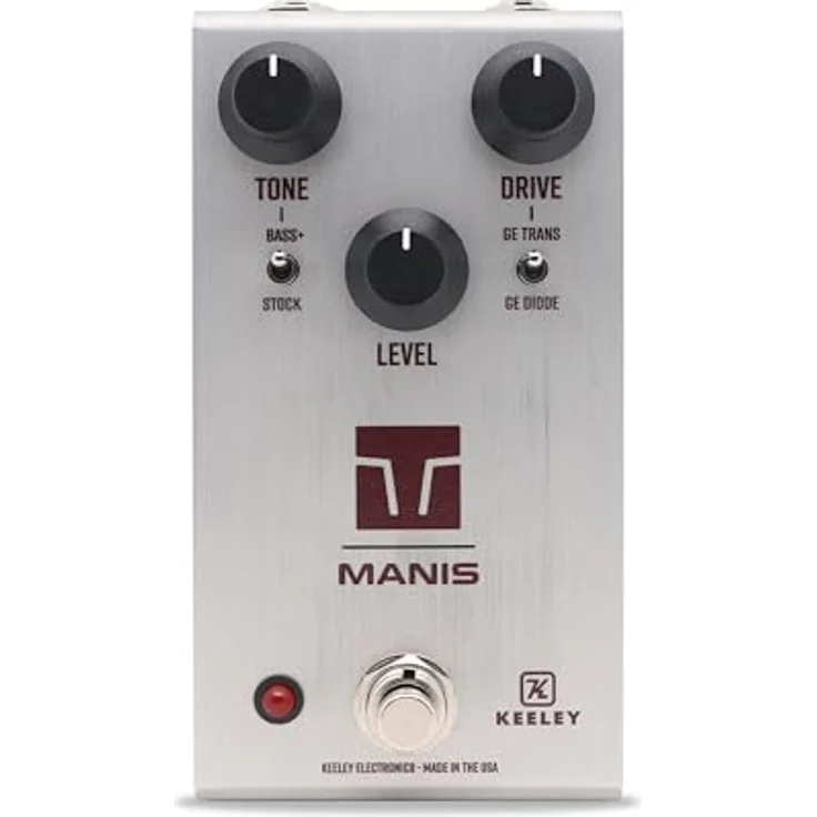 Keeley Manis Overdrive, flexibles Klone-Style Overdrive-Pedal mit Germanium-Dioden und Transistoren, Bass Boost, True Bypass, 9V - 18V DC, Aluminiumgehäuse – Bild 1