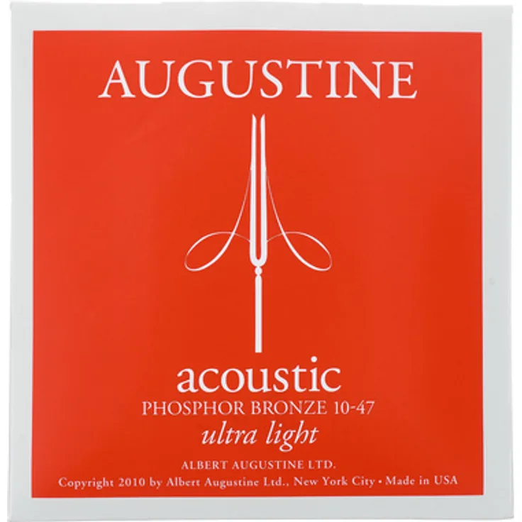 Augustine Acoustic Ultra Light 10.47, Gitarrensaiten für Westerngitarre, Phosphor Bronze, Roundwound, Stärken: .010 - .047