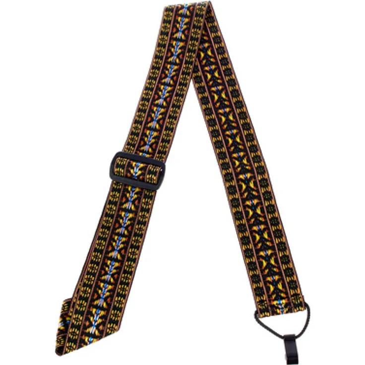 dAndrea 1399 Classical Guitar Strap, Tragegurt für Klassikgitarre mit Polsterung, gelb-rot, Länge 104 cm, Breite 51 mm