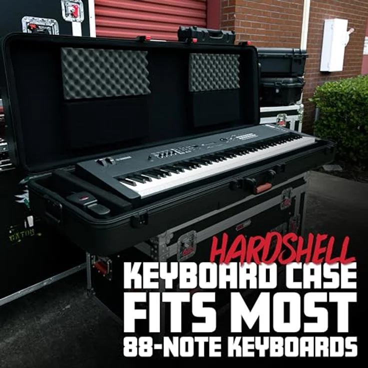 Gator TSA 88, Keyboardkoffer aus Polyäthylen mit TSA-Verriegelungen, schwarz, passend für Yamaha Tyros-5 76 Tasten – Bild 2