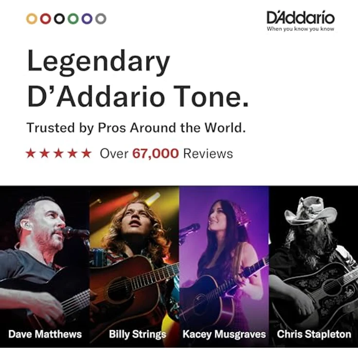 D'Addario EJ38, 12-String Phosphorbronze-Saiten für Akustikgitarren, Light, 10-47, korrosionsbeständig, warmer Klang – Bild 2