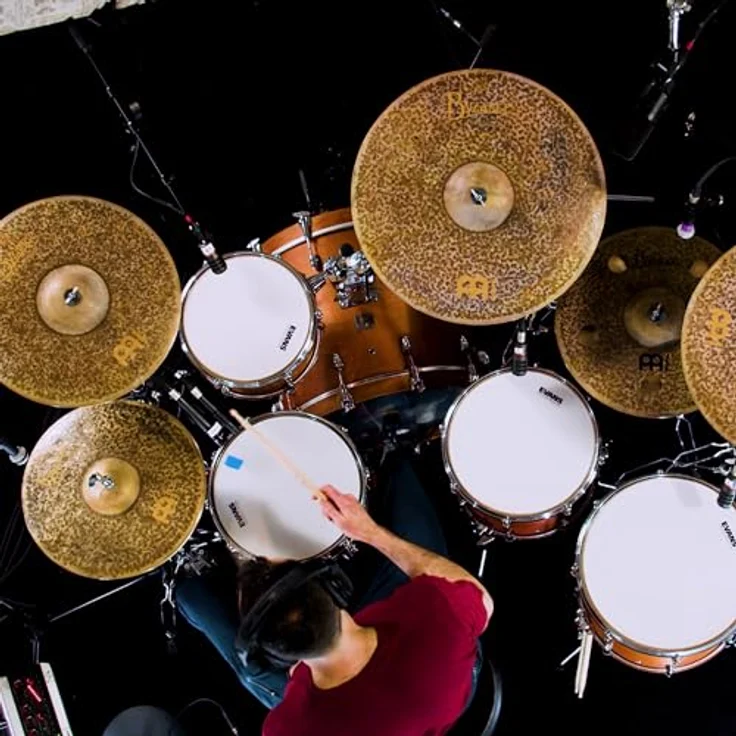 Meinl 15" Byzance Hi-Hat Extra Dry, handgehämmertes B20 Bronze Becken mit trockenem, erdigem Sound – Bild 8