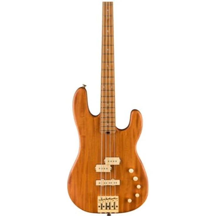 Charvel PM Bass SD PJ IV, E-Bass aus Mahagoni mit Speed Neck und DiMarzio Tonabnehmer, natur – Bild 5