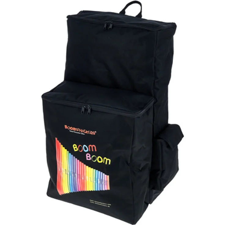 Boomwhackers BW Backpack, Rucksack für bis zu 52 Röhren und 16 Oktavatorkappen, Nylon mit verstärktem Tragegriff, zwei unterteilte Fächer