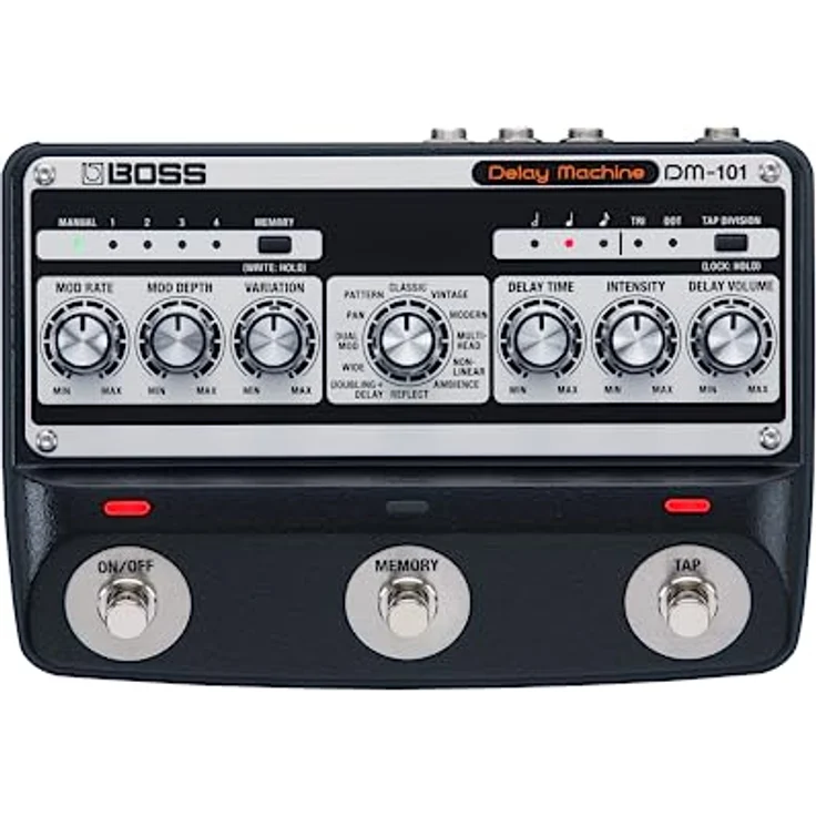 BOSS DM-101 Delay Machine, Analoges Delay-Pedal mit 12 Modi, warmem Sound, Stereo-Betrieb, 127 User-Speicherplätzen, MIDI I/O – Bild 1