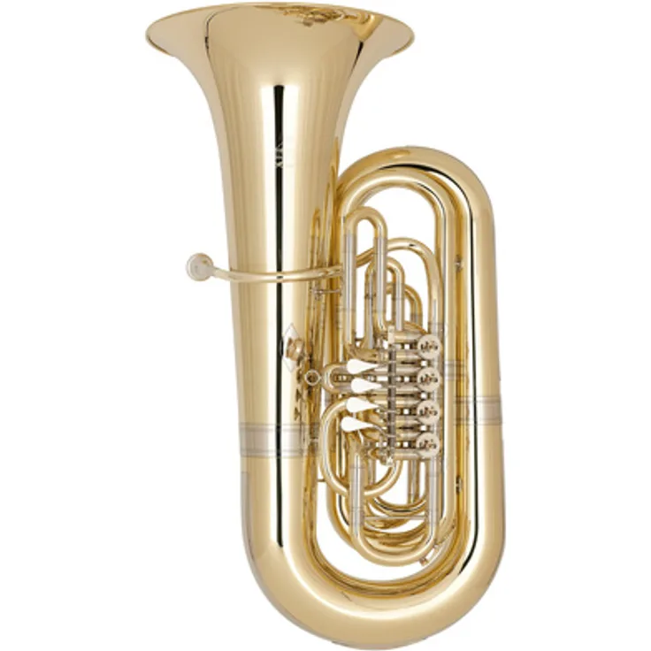 Miraphone 496A Hagen M Bb-Tuba, 5/4 Tuba mit 4 Zylinderventilen, Messing, Klarlack, Ø Schallstück 450 mm, inkl. TU43 Mundstück, ohne Koffer
