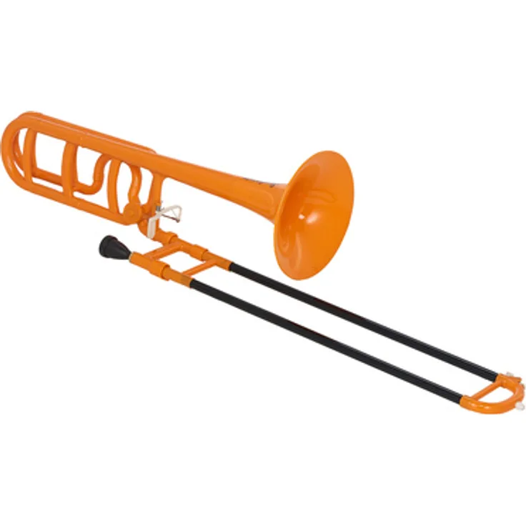 Startone PTB-20 Bb/F- Posaune, Quartposaune aus ABS-Kunststoff, orange, inkl. Mundstück und Softbag