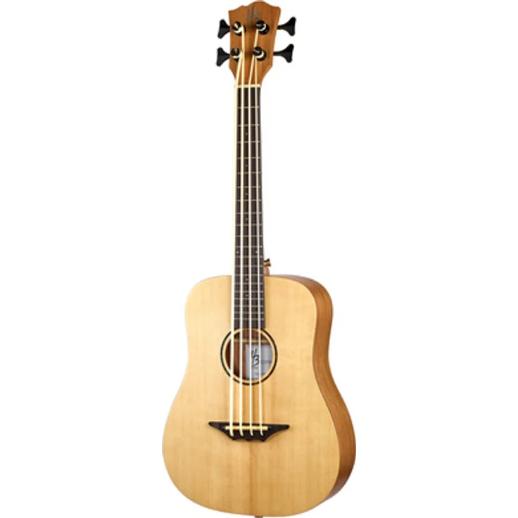 Harley Benton Kahuna CLU-Bass Ukulele, Uke-Bass in Matt Natur, Traveller-Size mit Fichte-Decke und Mahagoni-Korpus, Pro Pickup System mit Stimmgerät