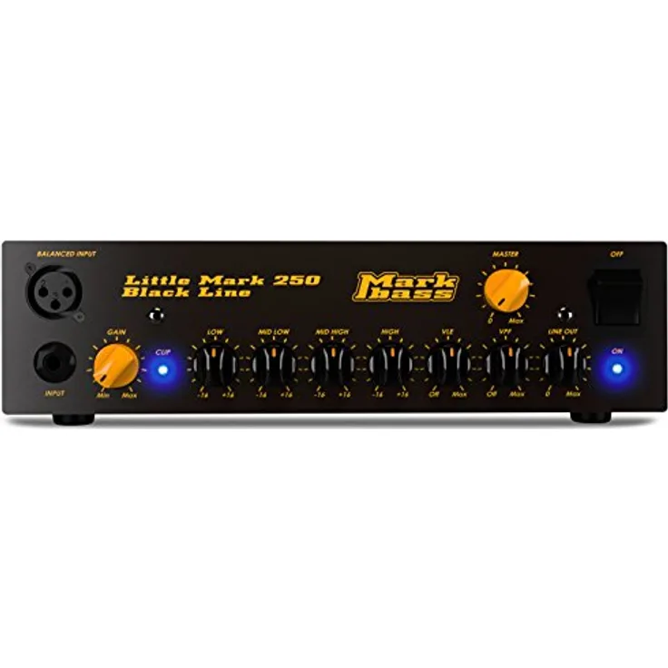 Markbass Little Mark 250 Black Line, Basstopteil mit 250 Watt Leistung, 4-Band EQ und geringem Gewicht von 2,6 kg