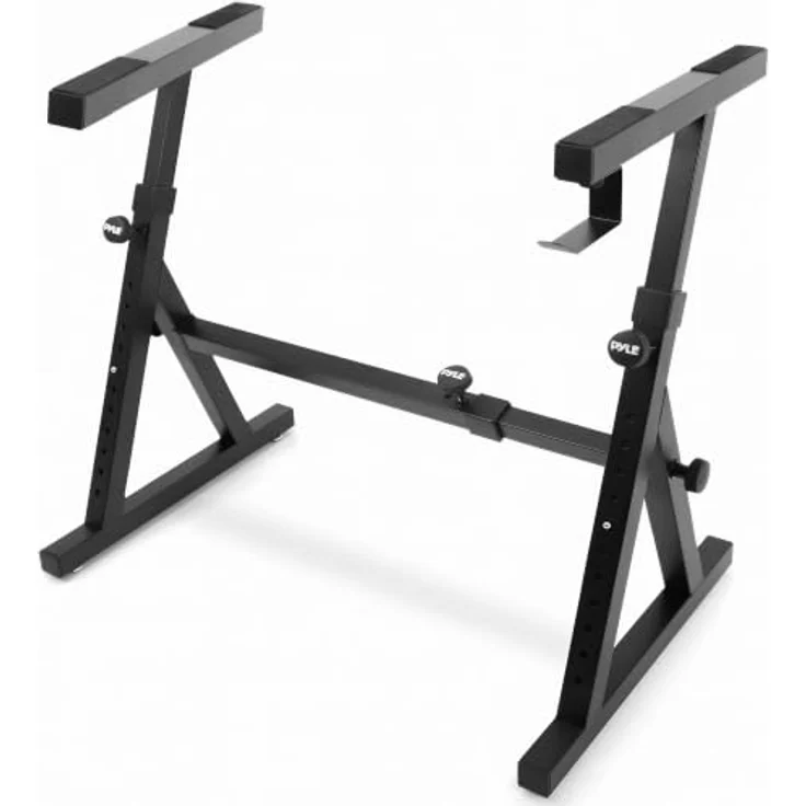Pyle Z-Form Keyboard Ständer, höhenverstellbar und klappbar für Digital Piano und Keyboards mit 54–88 Tasten, schwarz – Bild 1