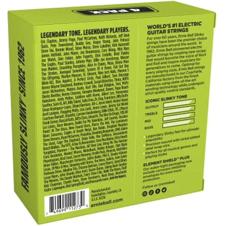 Ernie Ball Regular Slinky, E-Gitarrensaiten, Nickel Wound, 4er-Pack, Stärke 10-46, heller und ausgewogener Ton – Bild 2