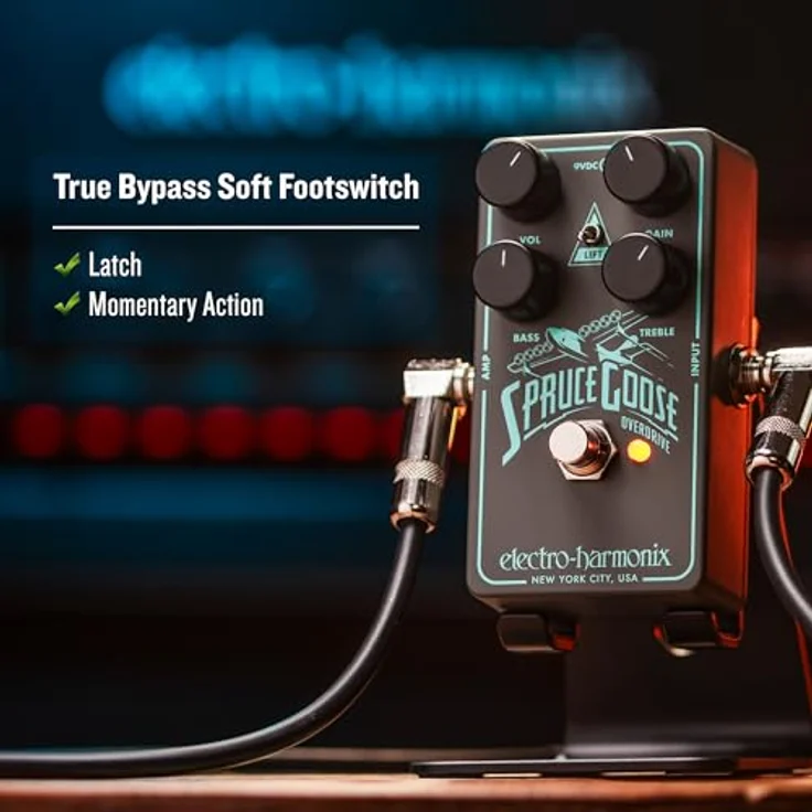 Electro Harmonix Spruce Goose Overdrive, Effektpedal für E-Gitarre mit weicher Übersteuerung, 3 Gain-Einstellungen und erweiterter EQ – Bild 10