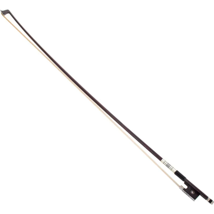Roth & Junius RJB Carbon Violin Bow 4/4 BR, Geigenbogen mit Ebenholzfrosch und Abalone-Auge, Naturhaarbezug, braune Carbonstange