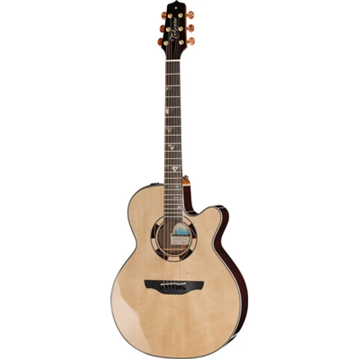 Takamine DSF48C, Westerngitarre mit massiver Fichtendecke, Palisander Bodenzargen, Cutaway, Natur Hochglanz, inkl. Softcase