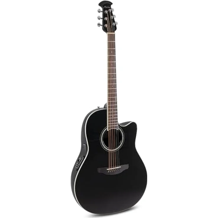 Ovation Celebrity Tradition CS-24-5-G, Westerngitarre mit massiver Fichtendecke, Mid-Depth Cutaway, Schwarz, mit Ovation Slimline Pickup und OP-4BT Preamp – Bild 1