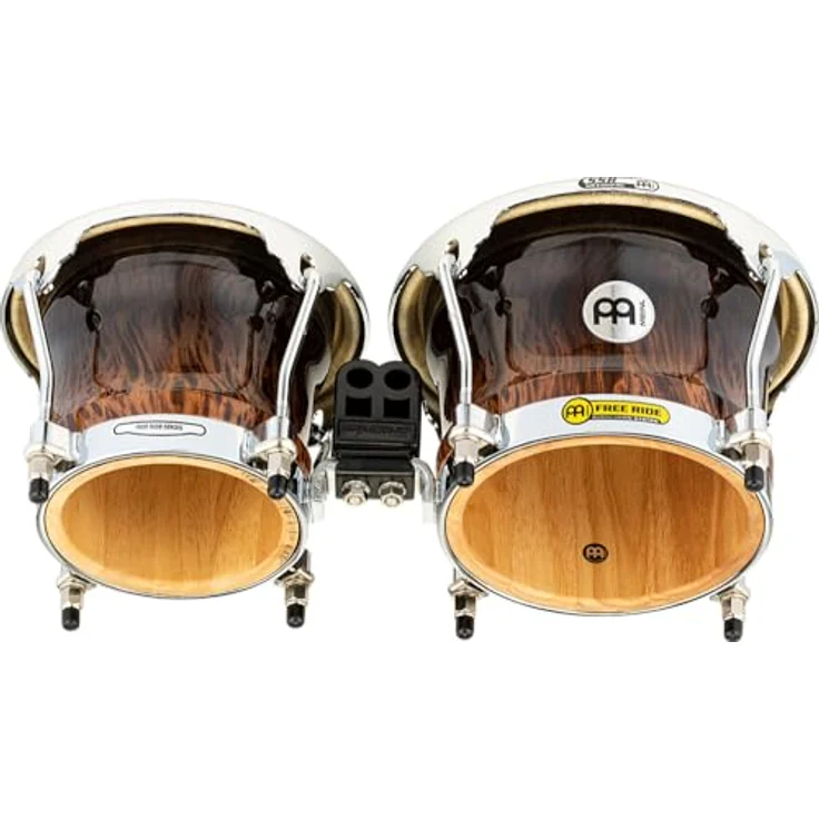 Meinl FWB400BB Bongoset Free Ride, Holz Bongos in Brown Burl, 7" & 8 1/2", mit Meinl Free Ride Suspension System und Chrome Hardware – Bild 3