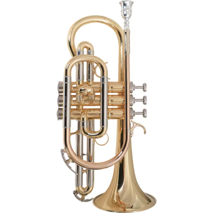 Antoine Courtois AC243-1-0 Bb-Cornet, Modell Bellecour mit ML-Bohrung, handgehämmert, inkl. ICON 5B Mundstück und Koffer