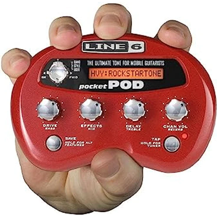 Line6 Pocket Pod, Gitarren-Multieffekte mit 32 Amp Modellen, 16 Effekten und über 300 Presets, schwarz – Bild 5