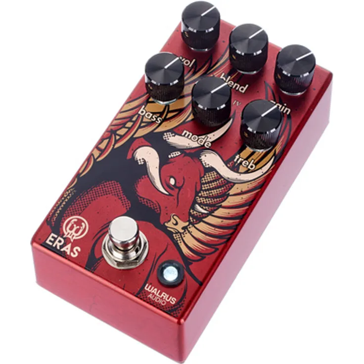 Walrus Audio Eras Overdrive-Pedal mit 5 wählbaren Modi, Distortion für E-Gitarre und Bass, True Bypass, Made in USA