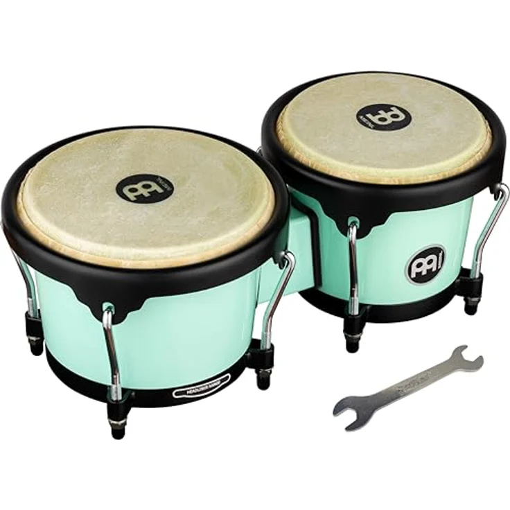 Meinl HB50SF Journey Bongo Green, 6,5" Macho & 7,5" Hembra, ABS Kunststoff, handselektierte Wasserbüffelfelle, schwarze Hardware, Seafoam Green – Bild 1