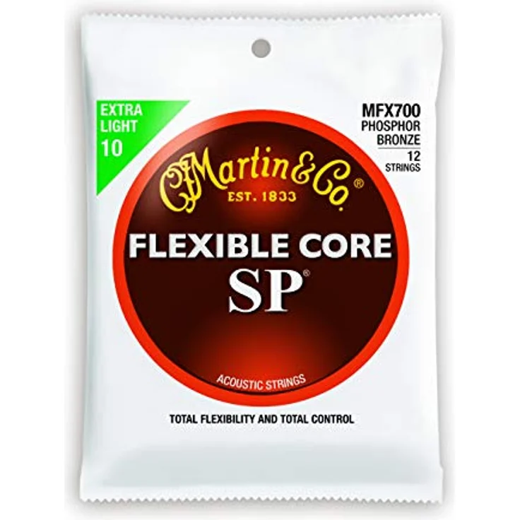 Martin MFX700 "Flex Core Phosphor Bronze", 12-Saiten für Westerngitarre, Stärke 010/054, höchste Qualität, 1 Packung – Bild 1