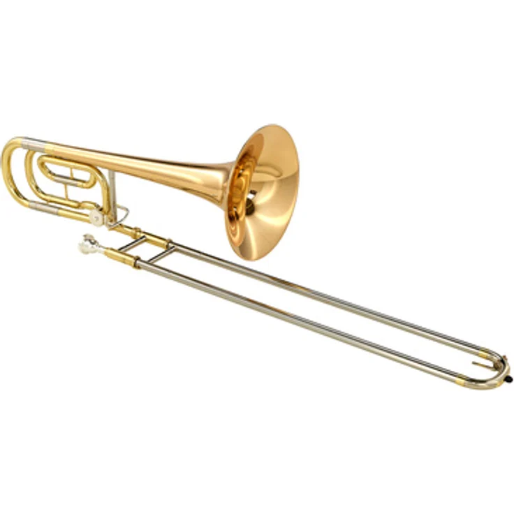 Yamaha YBL-421 GE Bass Trombone, Bb/F-Bassposaune mit 14,3mm Bohrung und 241,0mm Goldmessing-Schallstück, inkl. Koffer und 58 Mundstück, lackiert