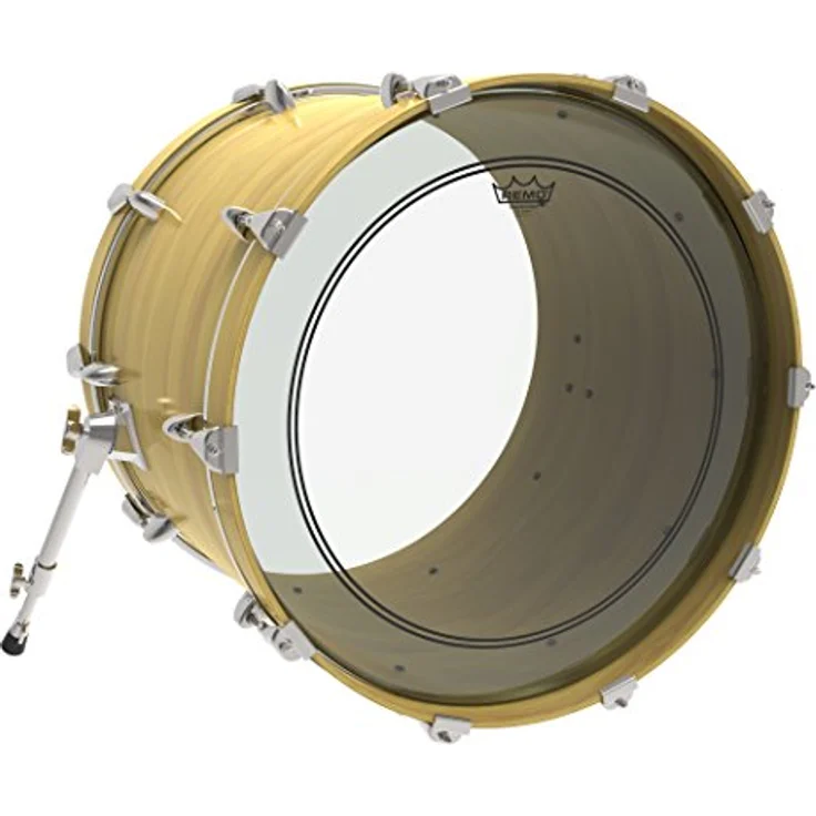 Remo 20" Powerstroke 3 Clear Bass Drum Fell, Einschichtig mit Impact Patch und doppelt verstärktem Rand für optimale Soundkontrolle – Bild 4