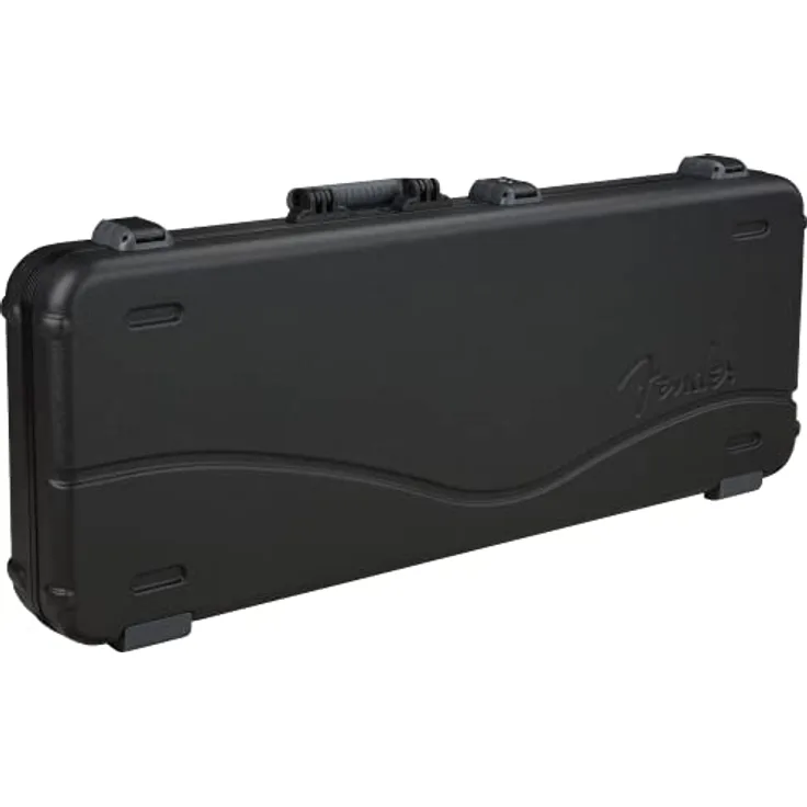 Fender Acoustasonic Deluxe Case, Gitarrenkoffer für Acoustasonic Tele/Stratocaster, schwarz, mit Plüsch Innenfutter und Zubehörfach