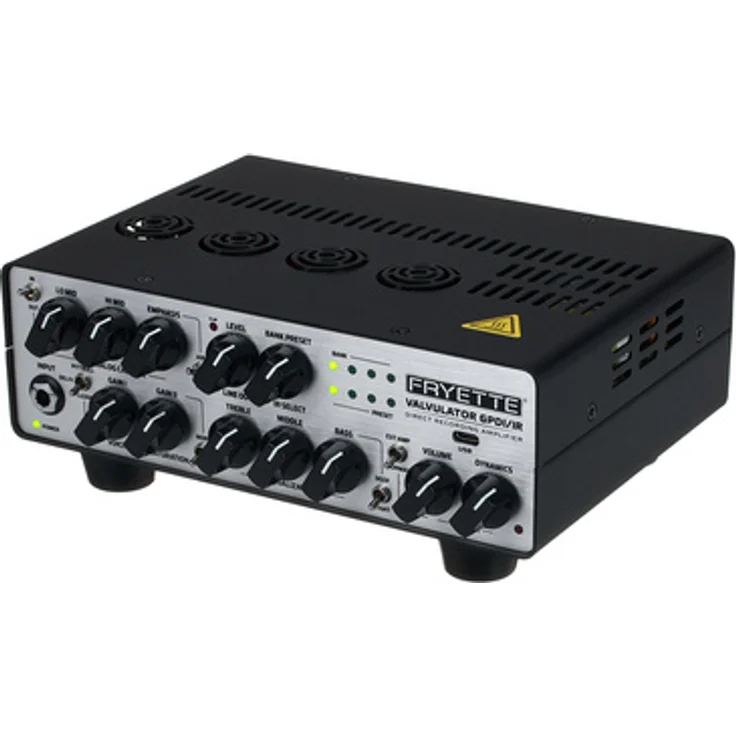 Fryette Valvulator GPDI/IR, Röhren Preamp für E-Gitarre mit 1 Watt Leistung, 16 Cab-Simulationen und flexiblen Anschlussmöglichkeiten