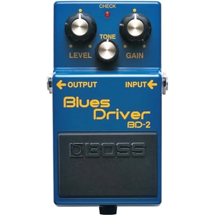 Boss BD-2 Overdrive, E-Gitarren Effektpedal mit Vintage Röhrenamp-Sound, Level, Tone & Gain Regler, blau