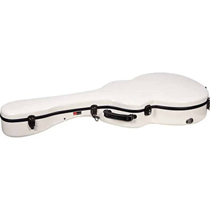 Crossrock Fiberglas Jazz Gitarrenkoffer für 43,2 cm Arch Top Akustikgitarre, TSA-Schloss, gepolsterte Gurte und Innenfach, abnehmbare Polsterungen – Bild 5