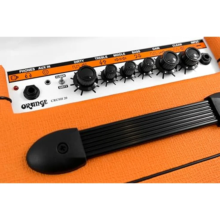 Orange Crush 20, Solid State E-Gitarren-Combo mit 20 Watt Leistung, 1 x 8 Zoll Lautsprecher, Clean/Dirty Umschalter, orange – Bild 8