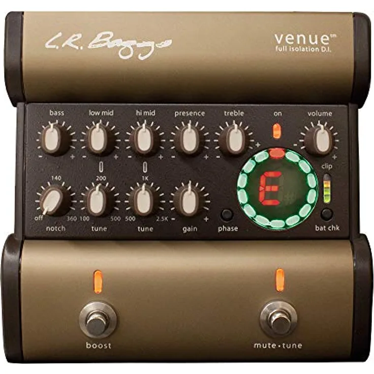 L.R.Baggs Venue DI Pedal, Pedal Preamp und DI-Box mit 5-Band EQ, Notch Filter und Phase Switch