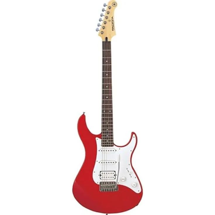 Yamaha E-Gitarre PA112JRMII, Erlenkorpus, Ahornhals, Walnussgriffbrett, Tremolo, HSS Tonabnehmerbestückung, Red Metallic