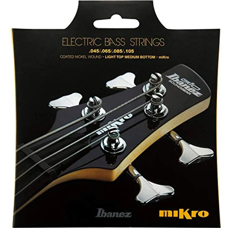Ibanez IEBS4CMK Mic Bass String Set, Coated Nickel Wound für Mikro Bass mit 28,59" Mensur, Stärken 045-105 – Bild 1