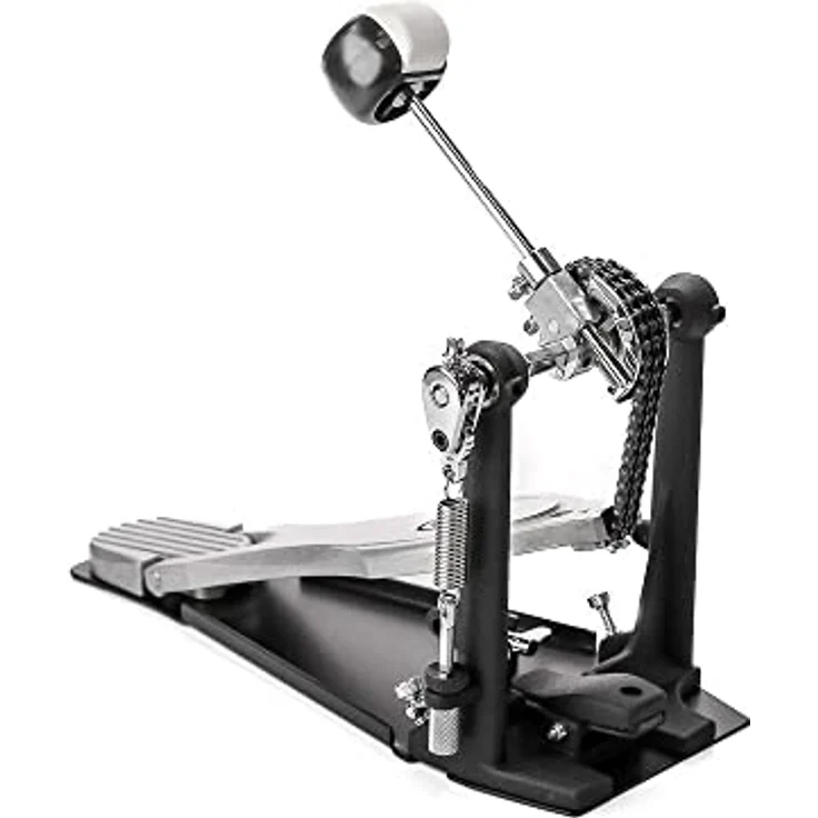 Gibraltar 6711S Bass Drum Single Pedal, professionelle Fußmaschine mit G-Class Trittplatte, Doppelkette und Dual-Beater (Kunststoff/Filz) – Bild 6