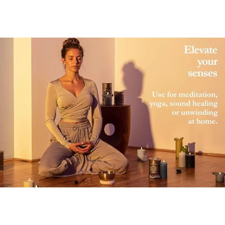 Sonic Energy Klangschale Universal Series SB-U-400, 400 g, handgefertigt für Meditation & Klangheilung, inkl. Hülle & Filzring, Durchmesser 12 cm – Bild 4