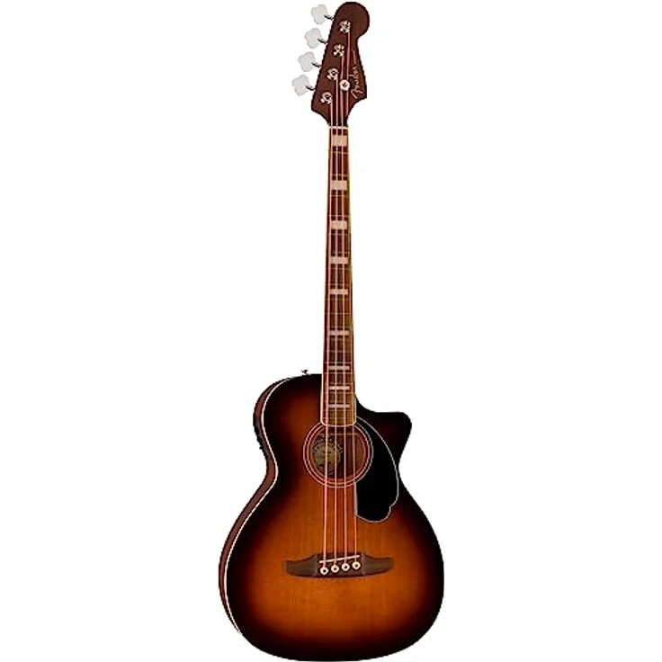 Fender Kingman Bass SEB WN, Akustikbass mit massiver Fichtendecke, Sapele Boden und Zargen, Shaded Edge Burst Finish, inkl. Gig Bag – Bild 5