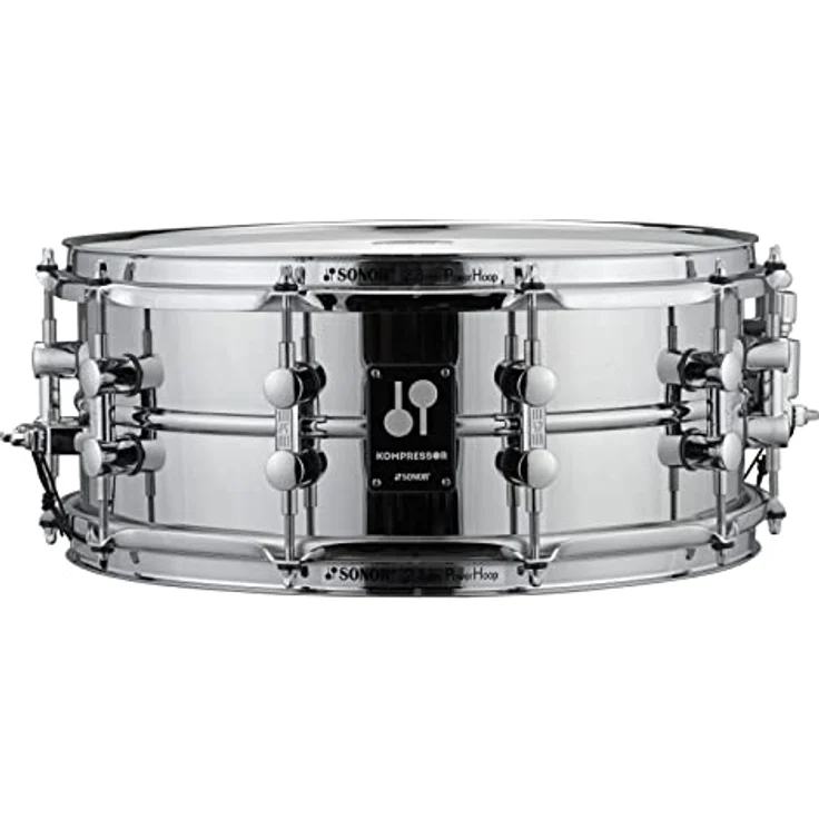 Sonor 14"x5,75" Kompressor Steel Snare Drum, 1mm geschweißter Stahlkessel, verchromte Oberfläche, chrom Hardware, TuneSafe Komponenten, Remo USA Snare Felle – Bild 1