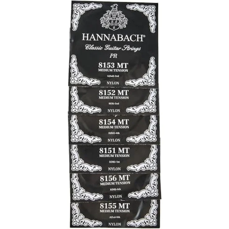 Hannabach Saiten für Klassikgitarre Serie 815, Medium Tension, hochwertig, Allzweck-Saite, Made in Germany, Schwarz – Bild 5