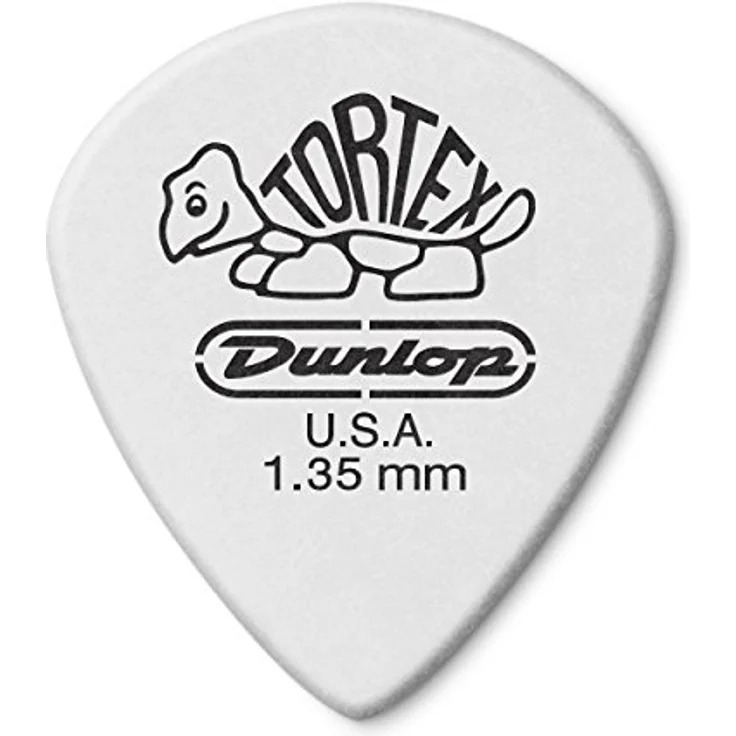 Jim Dunlop Tortex White Jazz III Plektrum 1,35mm, 12 Stück mit klarer Klangdefinition und aggressivem Angriff – Bild 1